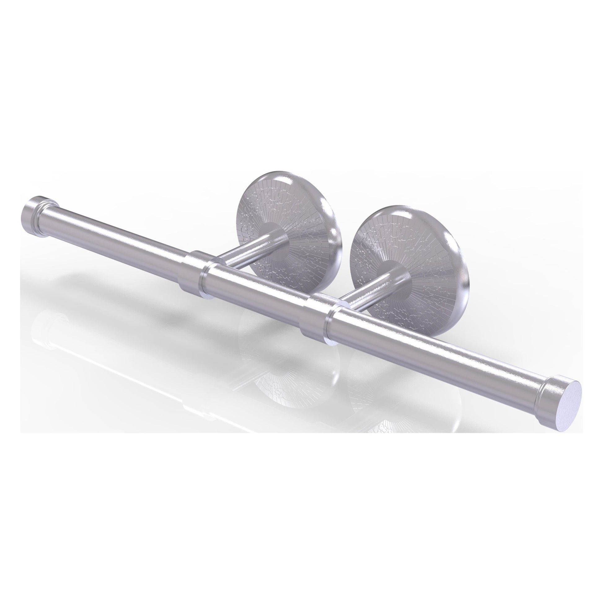Allied Brass Monte Carlo 14.9" x 3.6" Satin Chrome Solid Brass Double Roll Toilet Tissue Holder