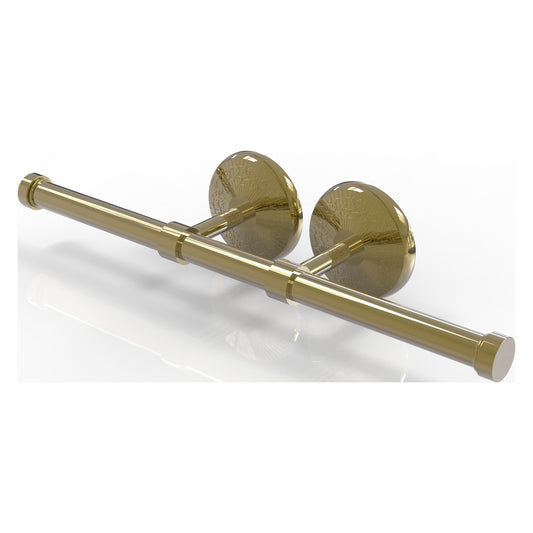 Allied Brass Monte Carlo 14.9" x 3.6" Unlacquered Brass Solid Brass Double Roll Toilet Tissue Holder