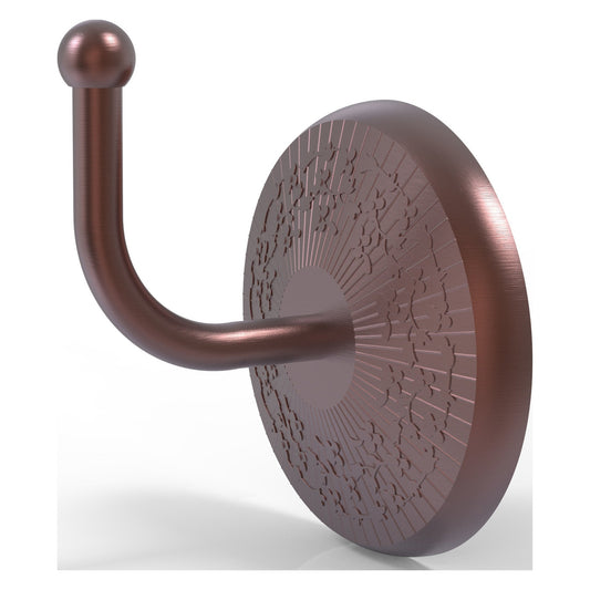 Allied Brass Monte Carlo 2" x 2.75" Antique Copper Solid Brass Robe Hook