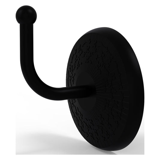 Allied Brass Monte Carlo 2" x 2.75" Matte Black Solid Brass Robe Hook