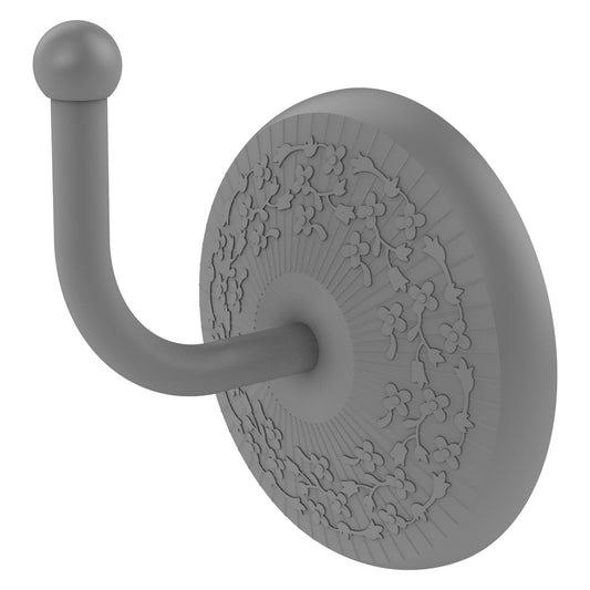Allied Brass Monte Carlo 2" x 2.75" Matte Gray Solid Brass Robe Hook
