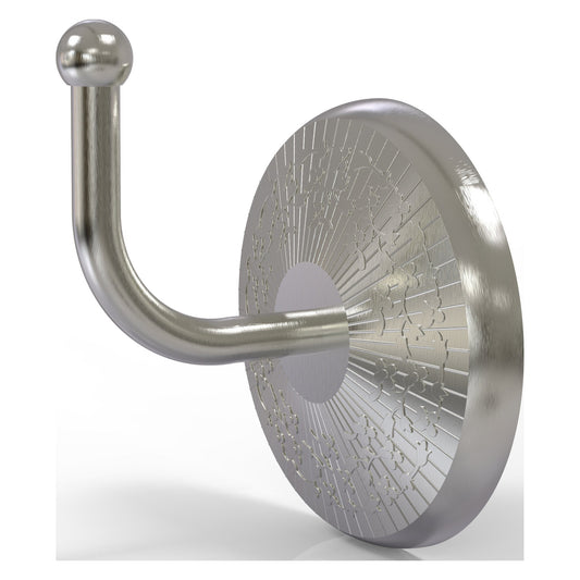 Allied Brass Monte Carlo 2" x 2.75" Satin Nickel Solid Brass Robe Hook