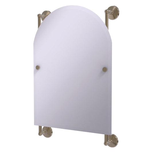 Allied Brass Monte Carlo 21" x 3.8" Antique Pewter Solid Brass Arched Top Frameless Rail Mounted Mirror
