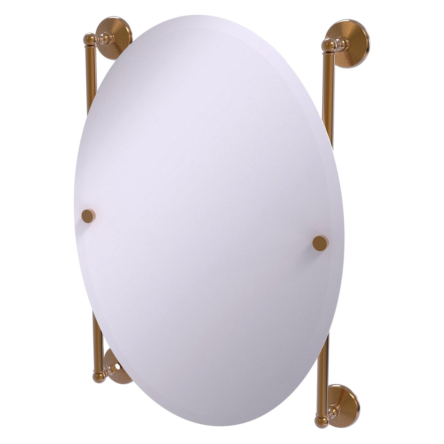 Allied Brass Monte Carlo 21" x 3.8" Brushed Bronze Solid Brass Oval Frameless Rail Mounted Mirror