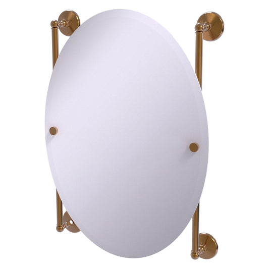 Allied Brass Monte Carlo 21" x 3.8" Brushed Bronze Solid Brass Oval Frameless Rail Mounted Mirror