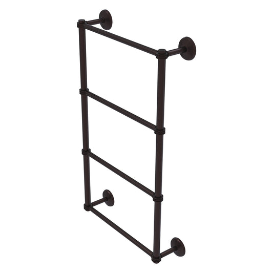 Allied Brass Monte Carlo 24" x 5.2" Antique Bronze Solid Brass 4-Tier Towel Bar With Dotted Detail