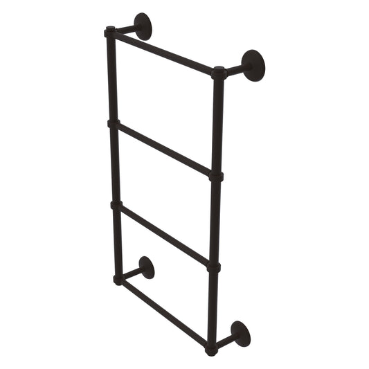 Allied Brass Monte Carlo 24" x 5.2" Oil Rubbed Bronze Solid Brass 4-Tier Towel Bar With Grooved Detail