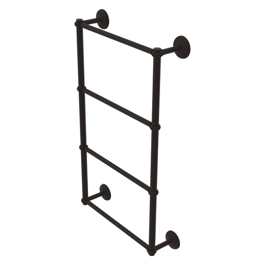 Allied Brass Monte Carlo 24" x 5.2" Oil Rubbed Bronze Solid Brass 4-Tier Towel Bar With Twisted Detail
