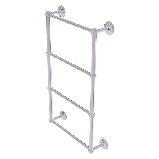 Allied Brass Monte Carlo 24" x 5.2" Polished Chrome Solid Brass 4-Tier Towel Bar With Grooved Detail