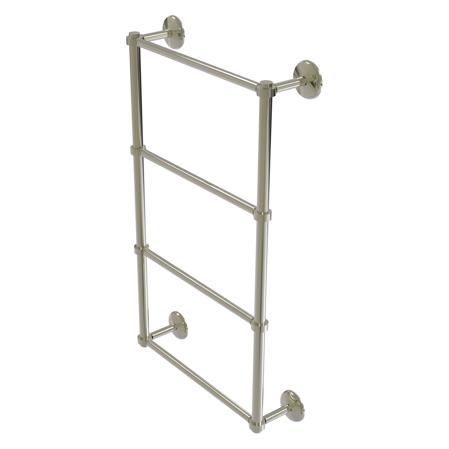 Allied Brass Monte Carlo 24" x 5.2" Polished Nickel Solid Brass 4-Tier Ladder Towel Bar