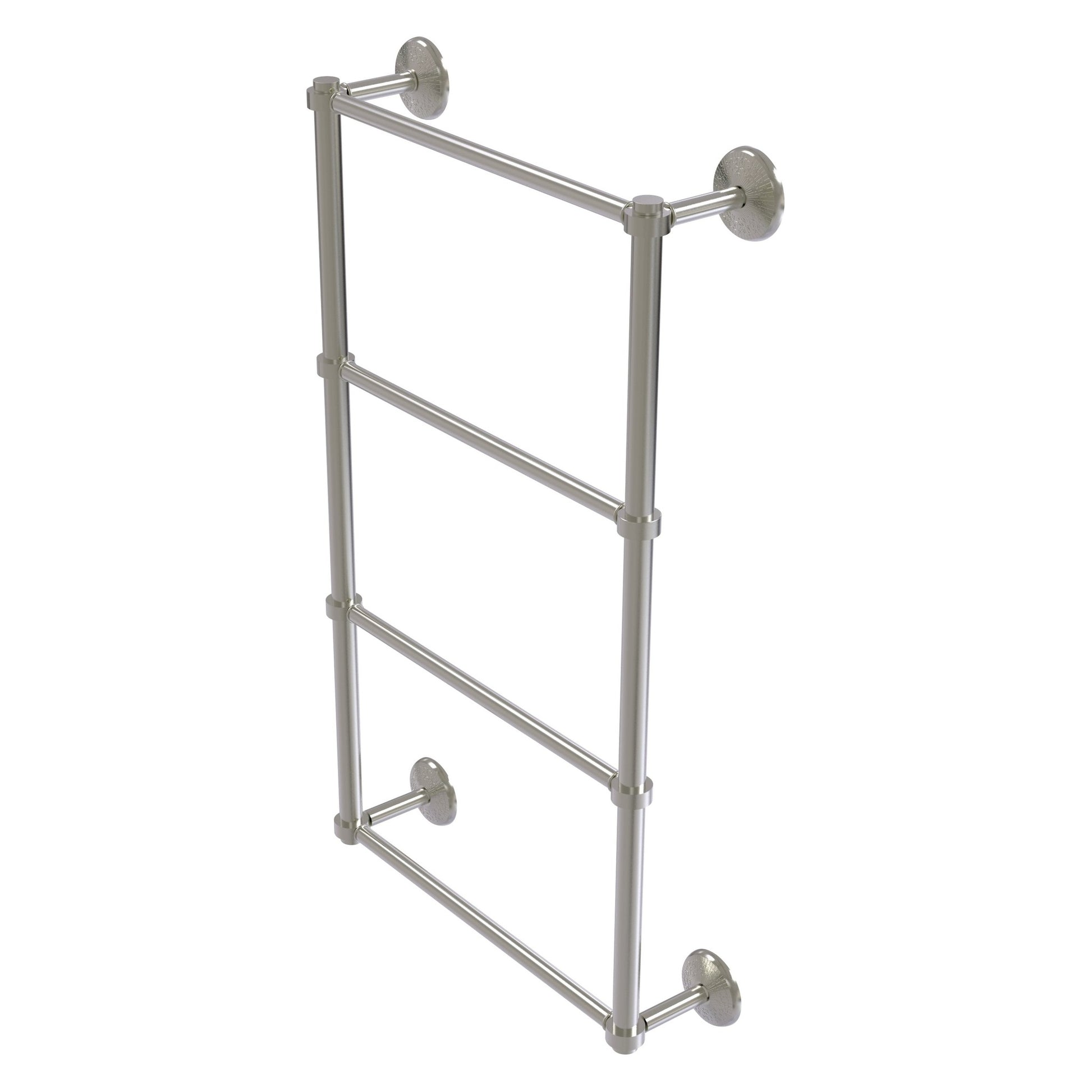 Allied Brass Monte Carlo 24" x 5.2" Satin Nickel Solid Brass 4-Tier Ladder Towel Bar