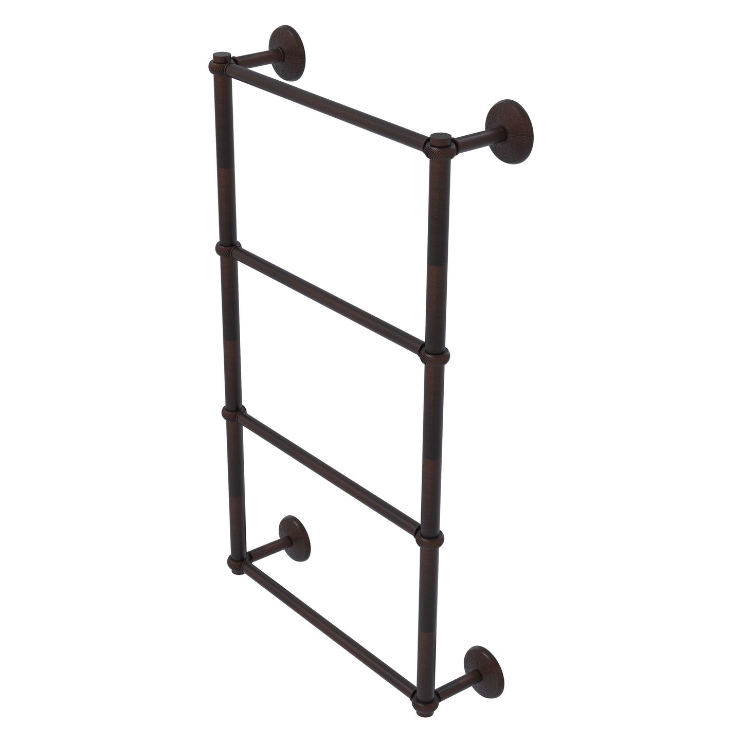 Allied Brass Monte Carlo 24" x 5.2" Venetian Bronze Solid Brass 4-Tier Towel Bar With Twisted Detail