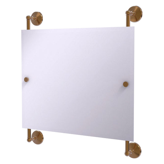 Allied Brass Monte Carlo 26" x 3.8" Brushed Bronze Solid Brass Landscape Rectangular Frameless Rail Mounted Mirror