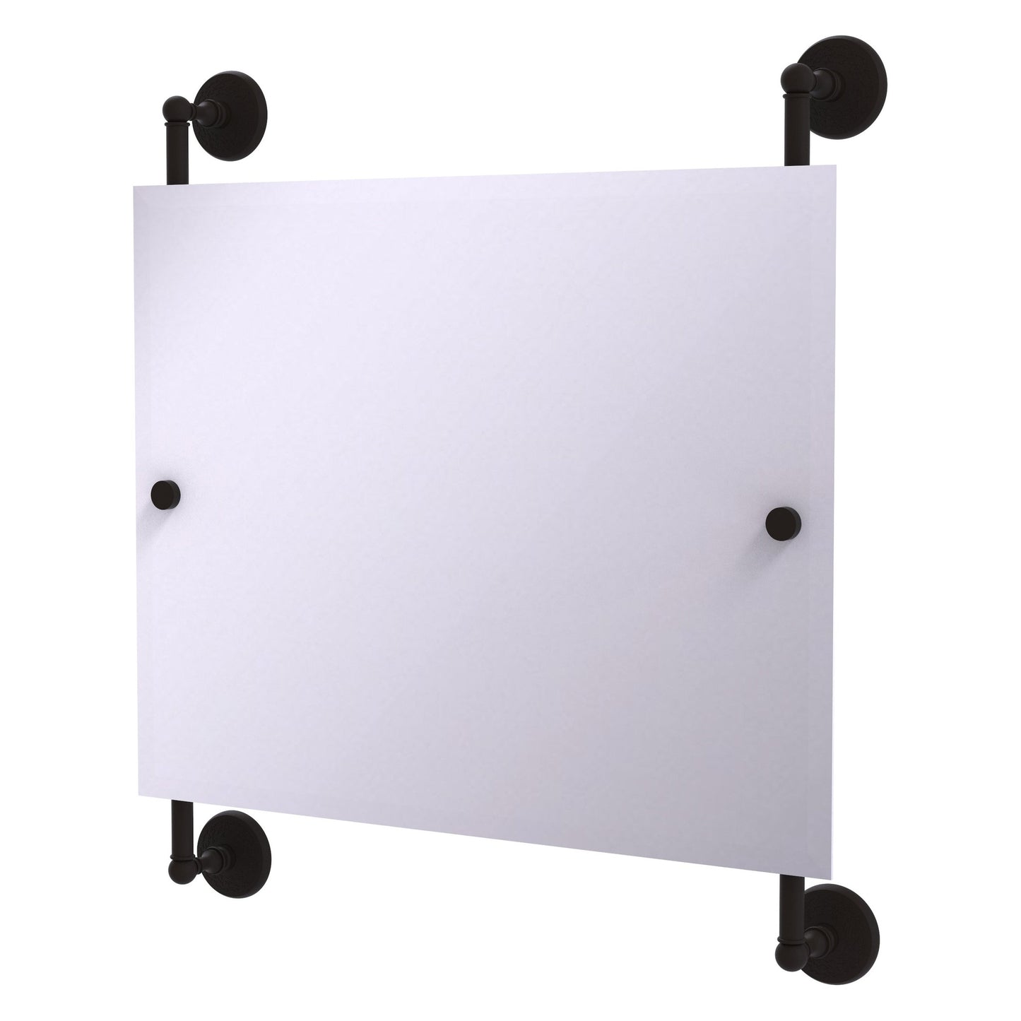 Allied Brass Monte Carlo 26" x 3.8" Oil Rubbed Bronze Solid Brass Landscape Rectangular Frameless Rail Mounted Mirror