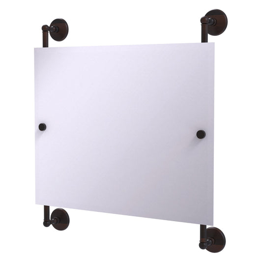 Allied Brass Monte Carlo 26" x 3.8" Venetian Bronze Solid Brass Landscape Rectangular Frameless Rail Mounted Mirror