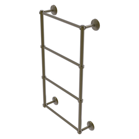 Allied Brass Monte Carlo 30" x 5.2" Antique Brass Solid Brass 4-Tier Ladder Towel Bar