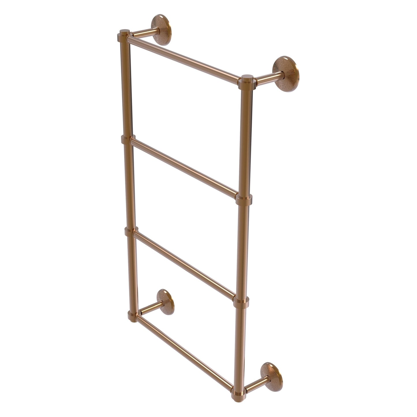 Allied Brass Monte Carlo 30" x 5.2" Brushed Bronze Solid Brass 4-Tier Ladder Towel Bar
