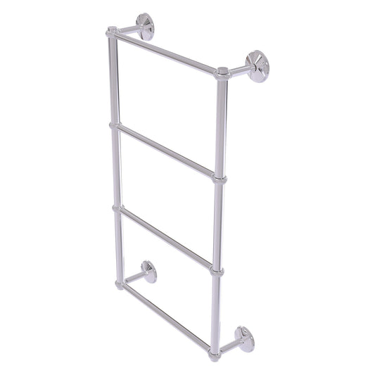 Allied Brass Monte Carlo 30" x 5.2" Polished Chrome Solid Brass 4-Tier Towel Bar With Twisted Detail