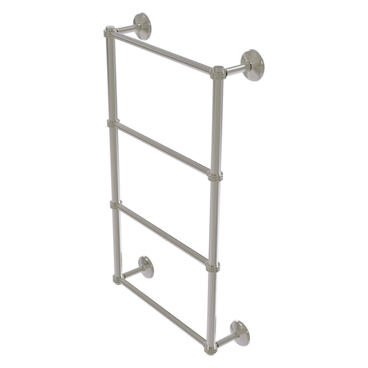 Allied Brass Monte Carlo 36" x 5.2" Satin Nickel Solid Brass 4-Tier Towel Bar With Dotted Detail