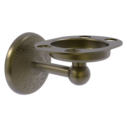 Allied Brass Monte Carlo 4.5" x 3.5" Antique Brass Solid Brass Tumbler and Toothbrush Holder