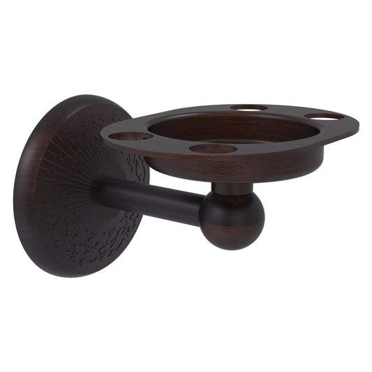 Allied Brass Monte Carlo 4.5" x 3.5" Venetian Bronze Solid Brass Tumbler and Toothbrush Holder