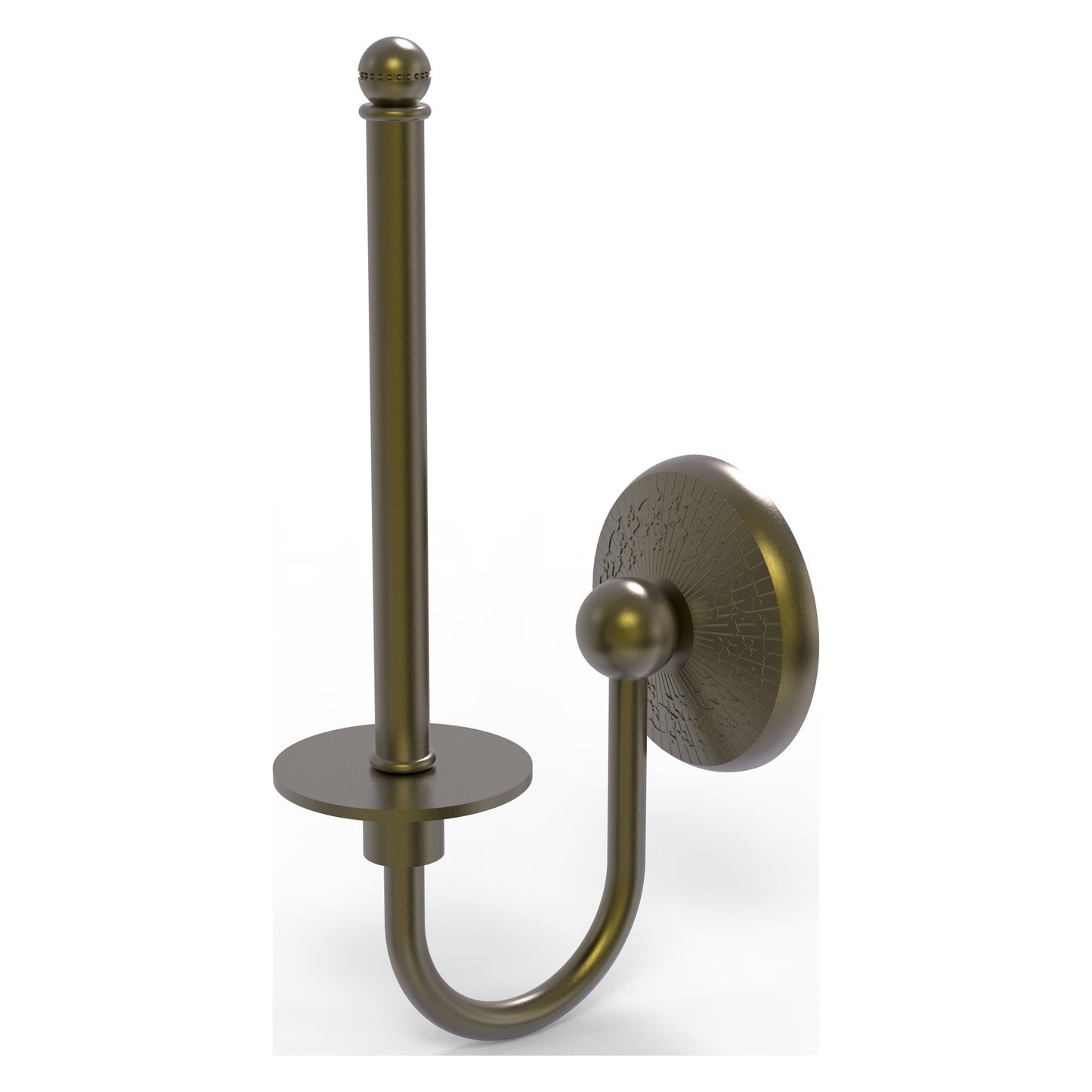 Allied Brass Monte Carlo 5.4" x 2.75" Antique Brass Solid Brass Upright Toilet Tissue Holder