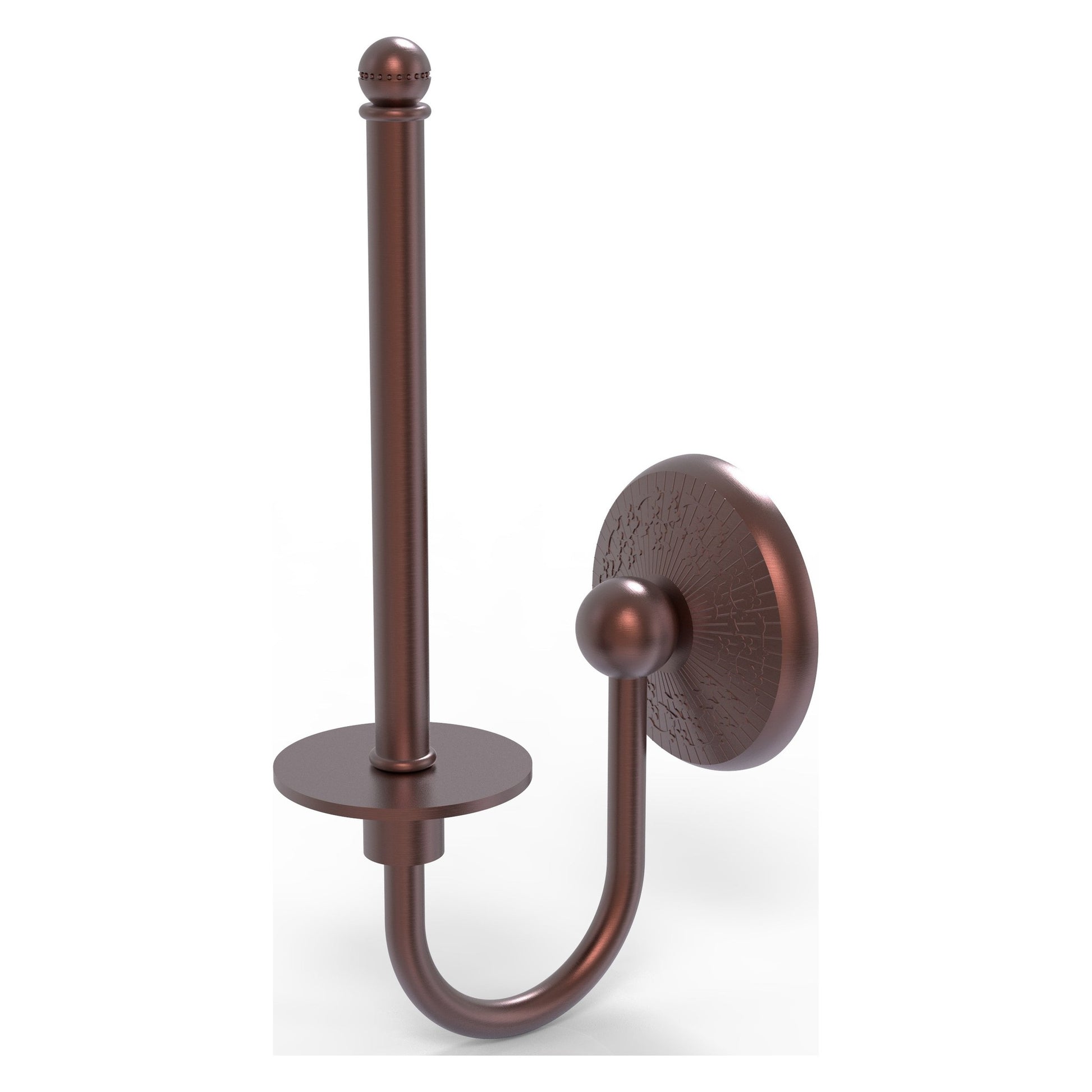 Allied Brass Monte Carlo 5.4" x 2.75" Antique Copper Solid Brass Upright Toilet Tissue Holder