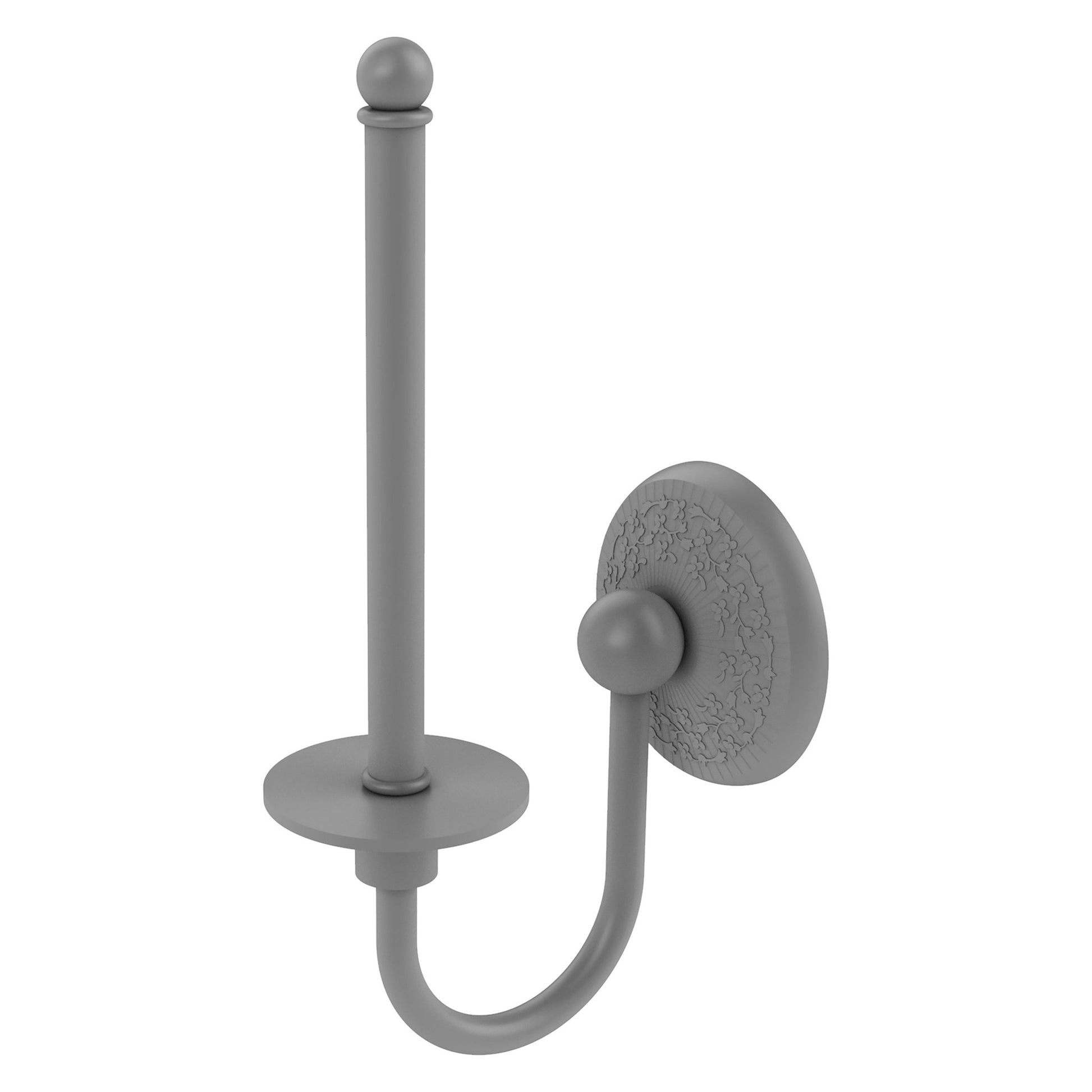 Allied Brass Monte Carlo 5.4" x 2.75" Matte Gray Solid Brass Upright Toilet Tissue Holder