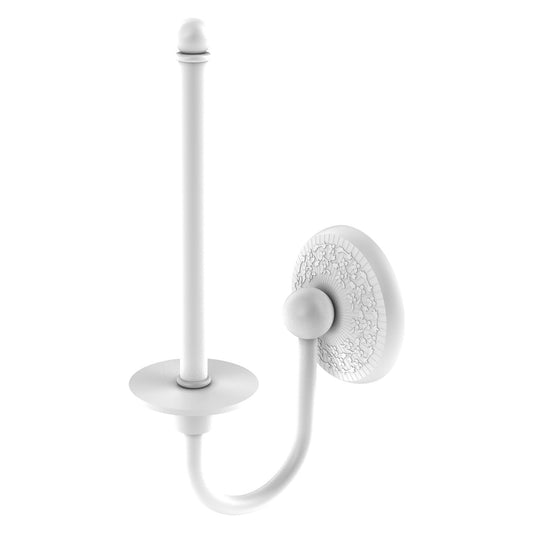 Allied Brass Monte Carlo 5.4" x 2.75" Matte White Solid Brass Upright Toilet Tissue Holder