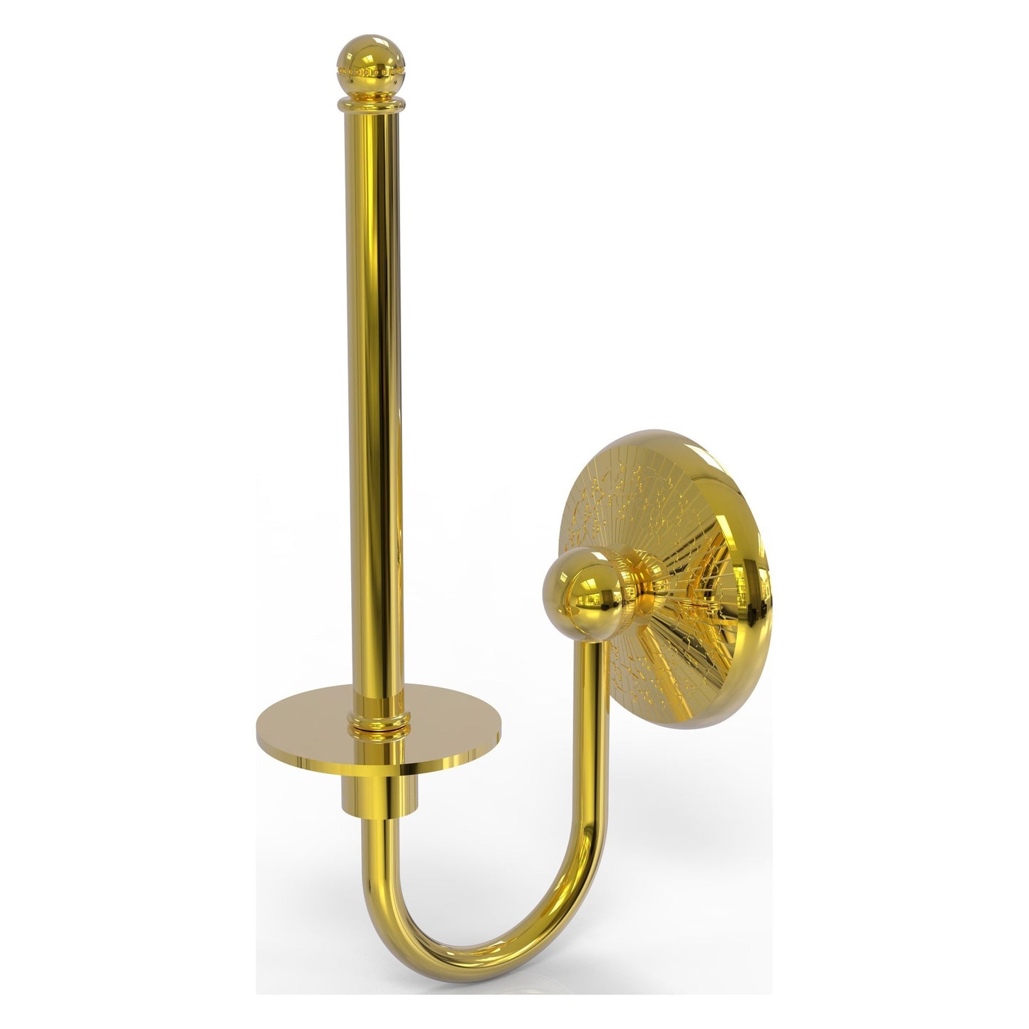 Allied Brass Monte Carlo 5.4" x 2.75" Polished Brass Solid Brass Upright Toilet Tissue Holder
