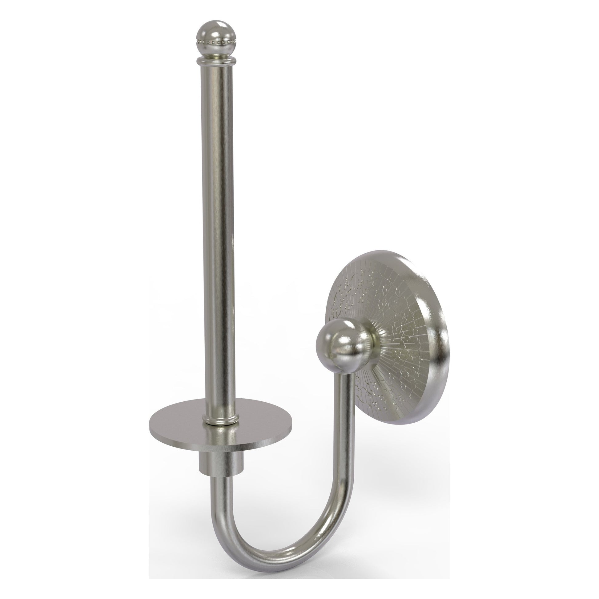 Allied Brass Monte Carlo 5.4" x 2.75" Satin Nickel Solid Brass Upright Toilet Tissue Holder
