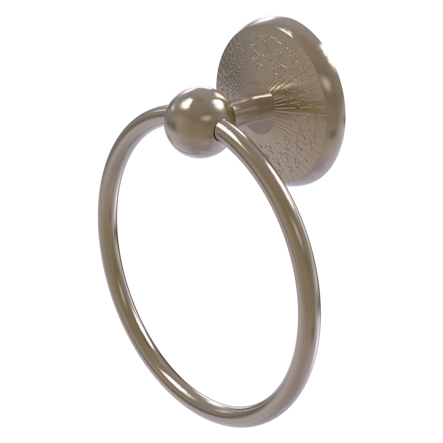 Allied Brass Monte Carlo 6" x 6" Antique Pewter Solid Brass Towel Ring