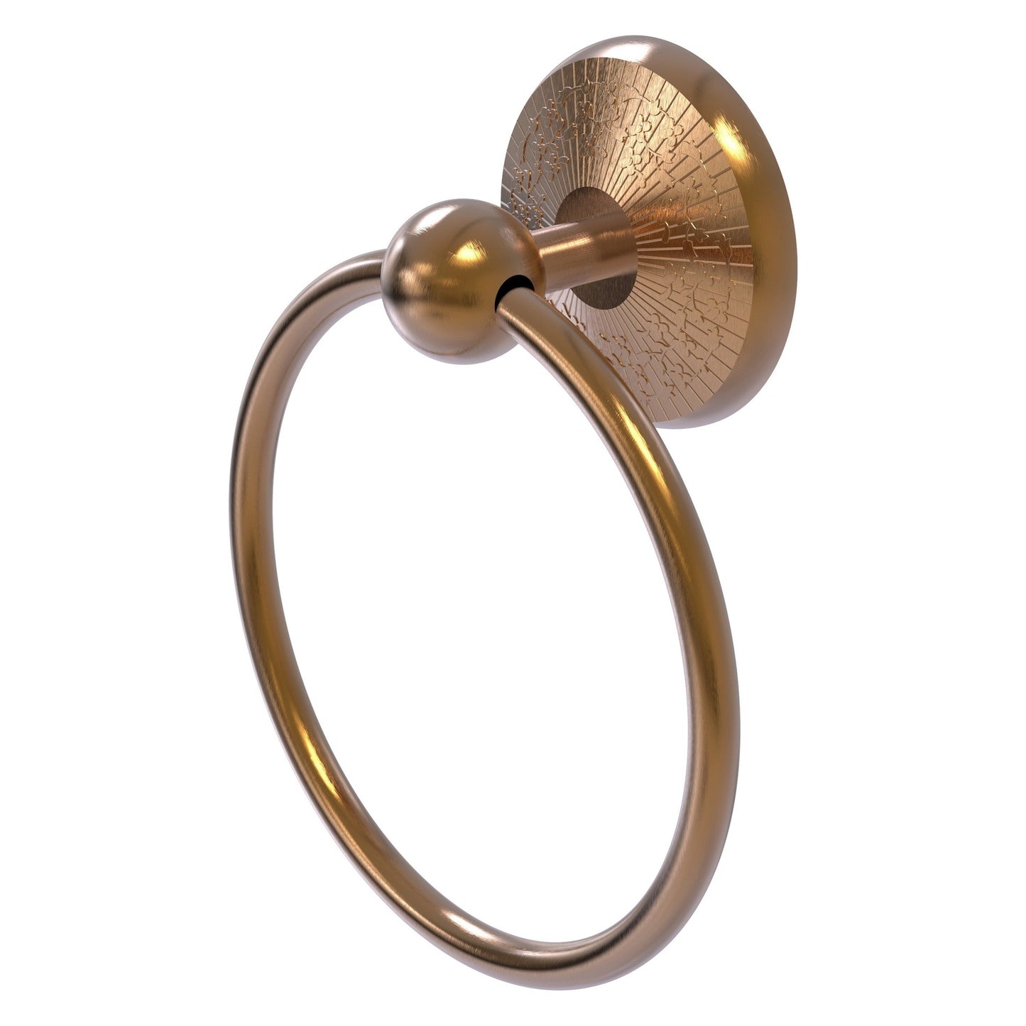Allied Brass Monte Carlo 6" x 6" Brushed Bronze Solid Brass Towel Ring