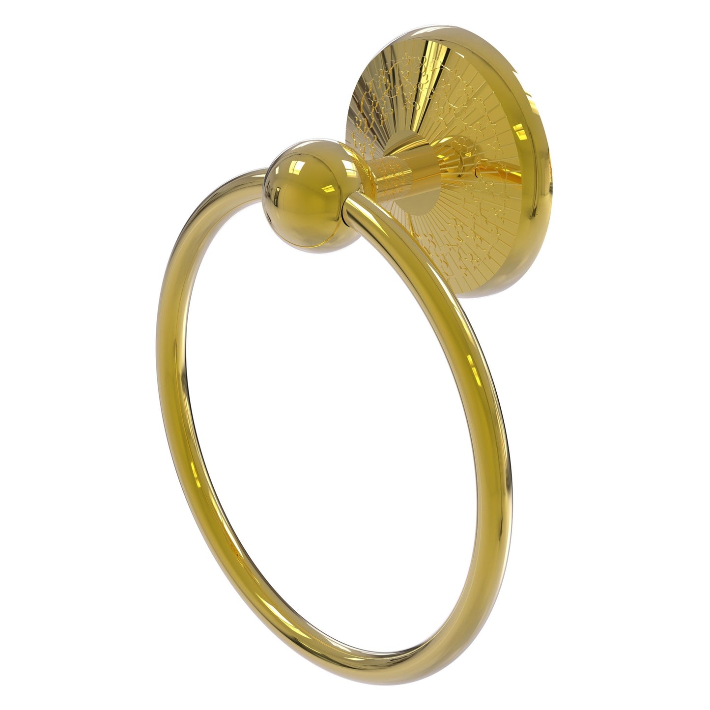 Allied Brass Monte Carlo 6" x 6" Polished Brass Solid Brass Towel Ring