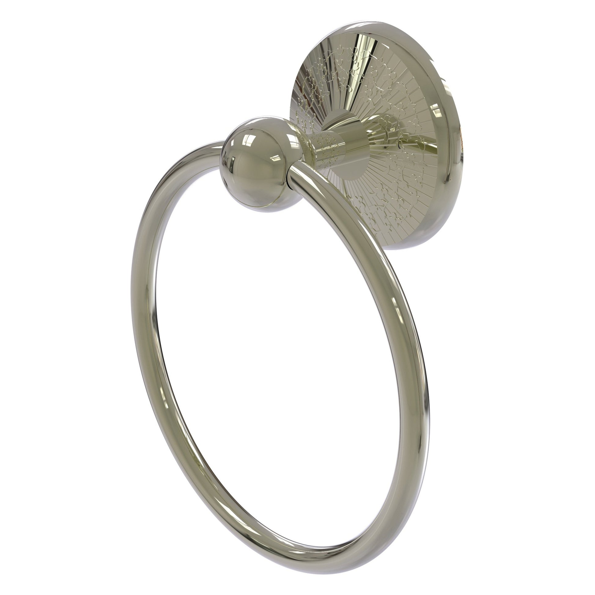 Allied Brass Monte Carlo 6" x 6" Polished Nickel Solid Brass Towel Ring