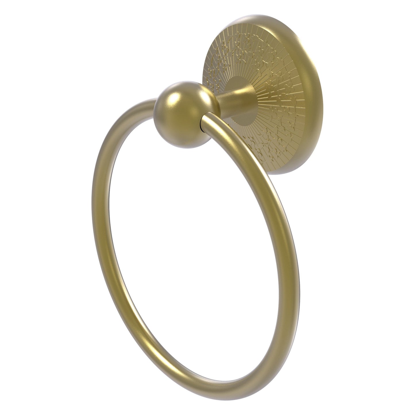 Allied Brass Monte Carlo 6" x 6" Satin Brass Solid Brass Towel Ring