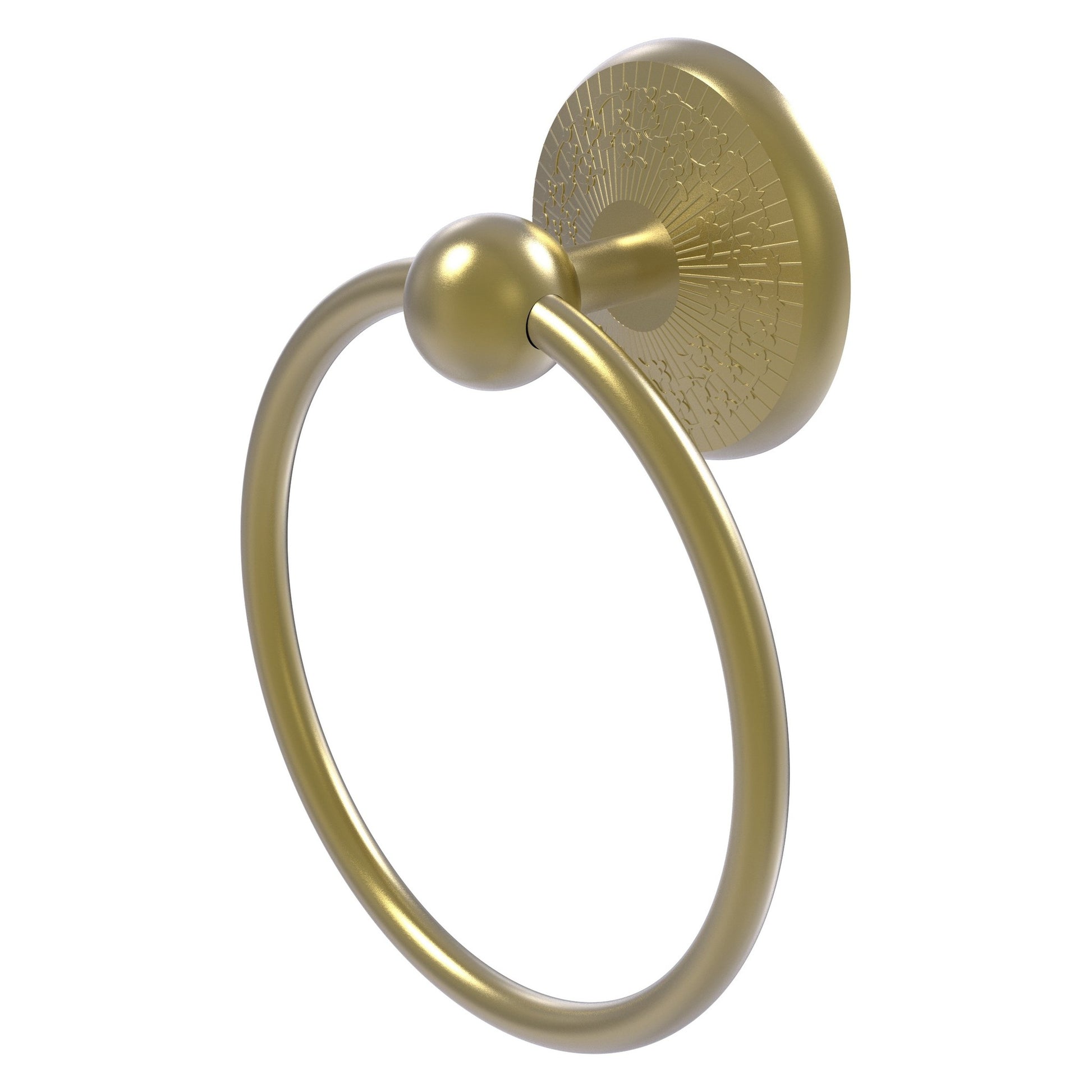 Allied Brass Monte Carlo 6" x 6" Satin Brass Solid Brass Towel Ring
