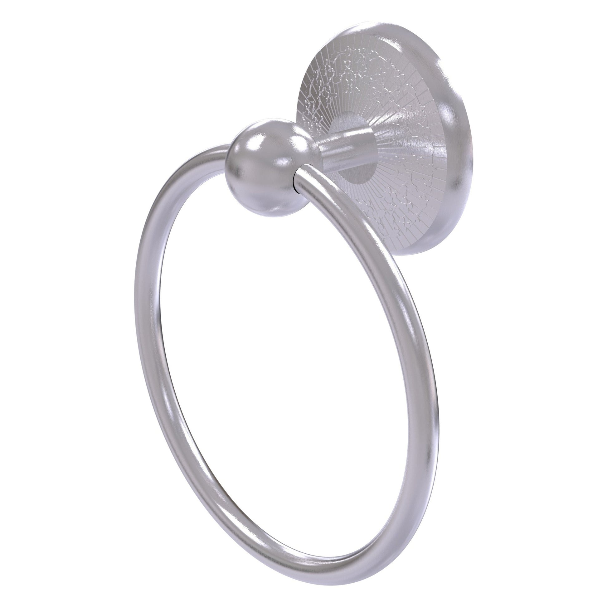Allied Brass Monte Carlo 6" x 6" Satin Chrome Solid Brass Towel Ring