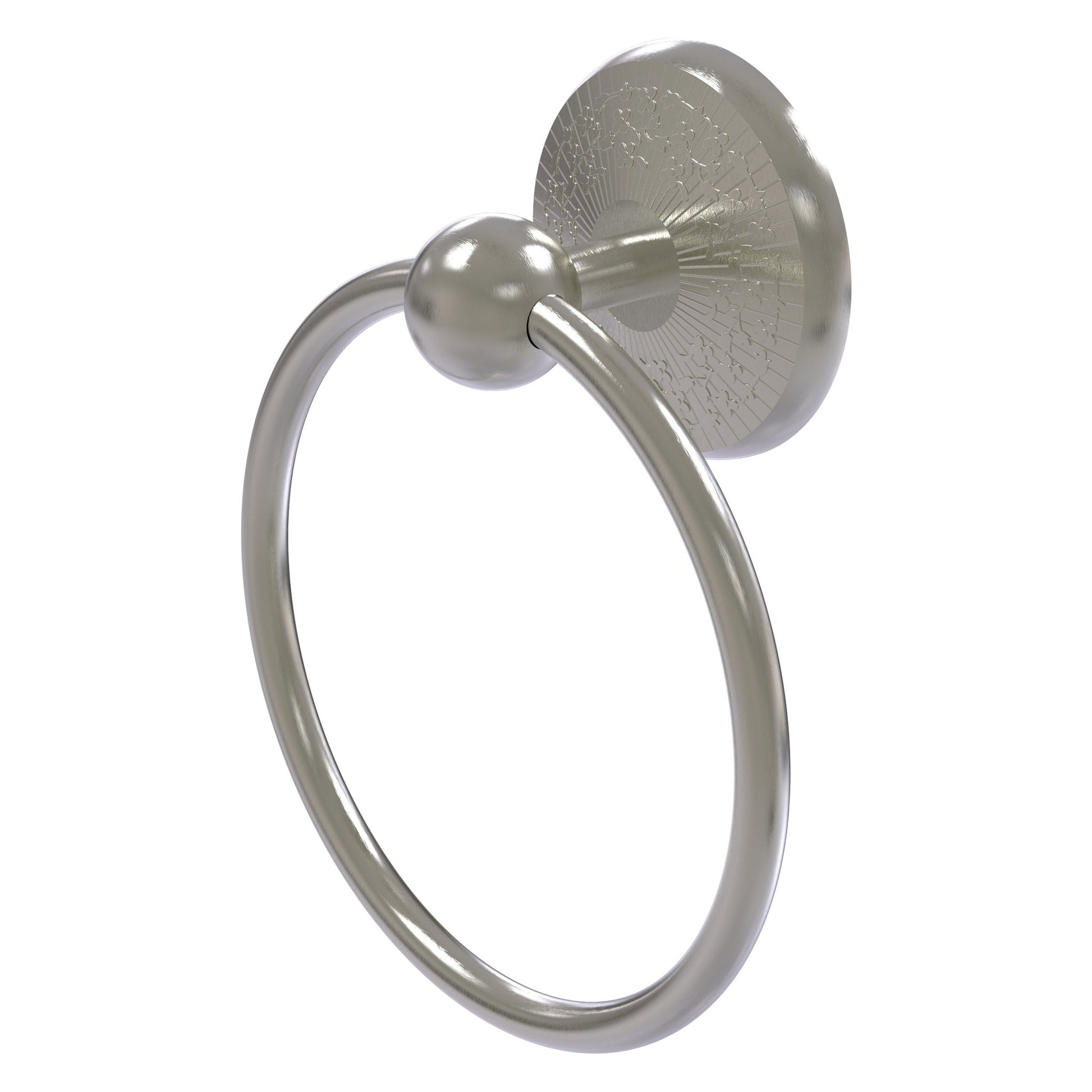 Allied Brass Monte Carlo 6" x 6" Satin Nickel Solid Brass Towel Ring