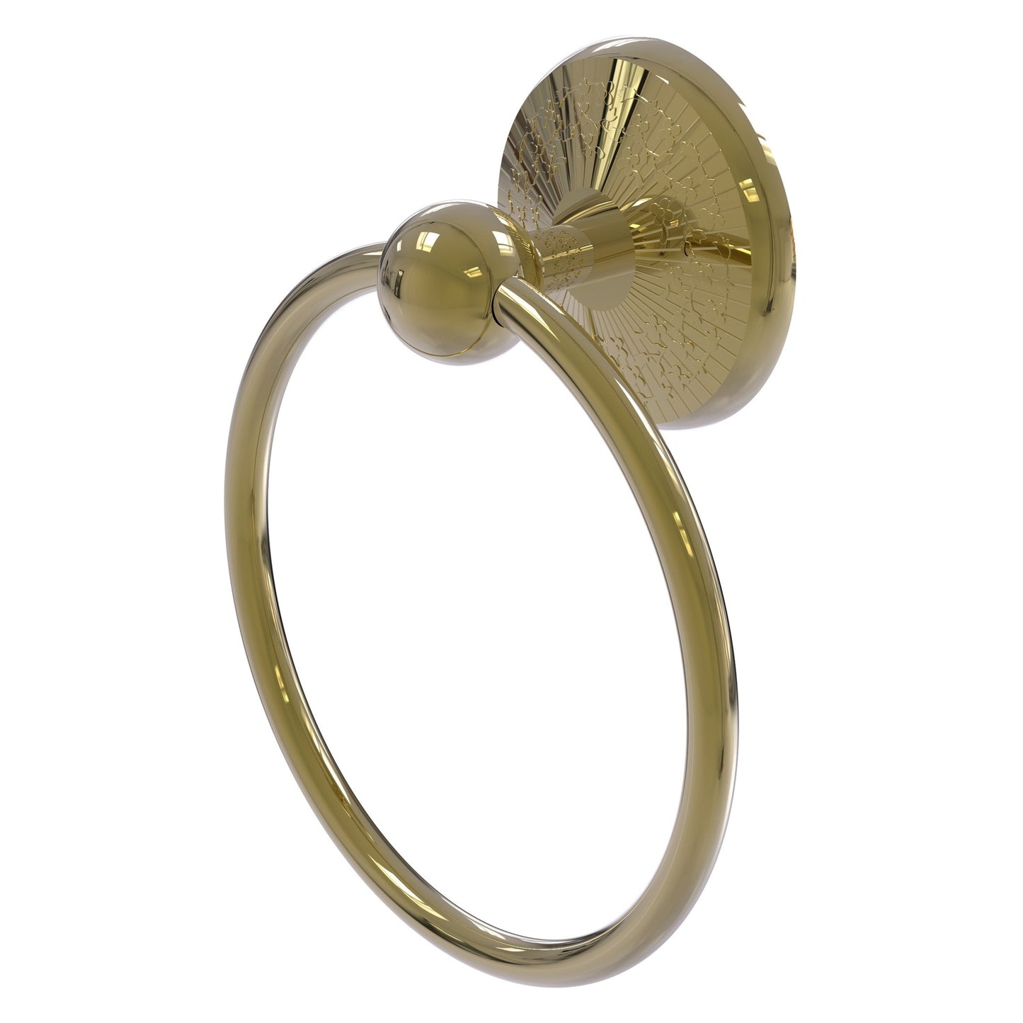 Allied Brass Monte Carlo 6" x 6" Unlacquered Brass Solid Brass Towel Ring