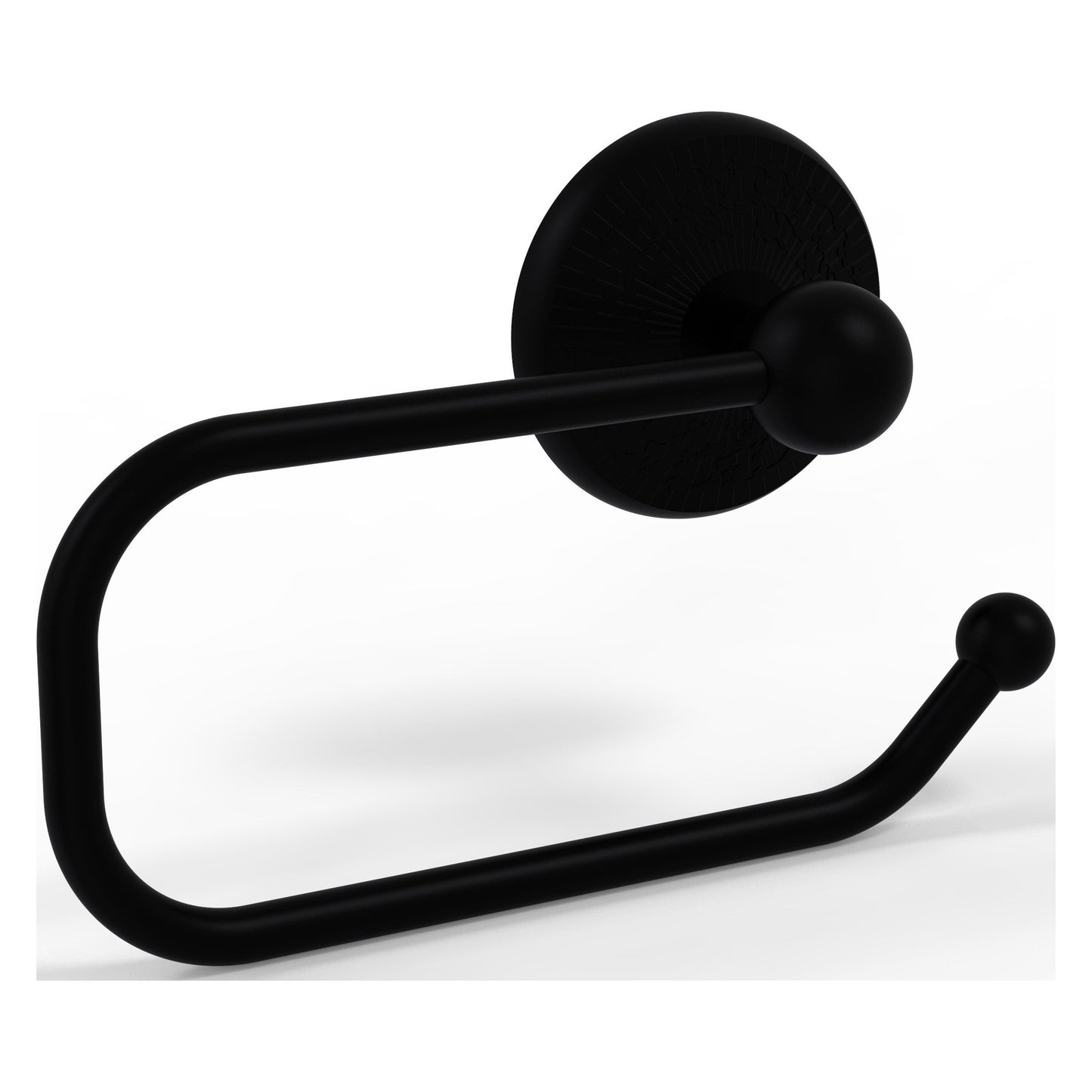 Allied Brass Monte Carlo 8" x 7" Matte Black Solid Brass European Style Toilet Tissue Holder