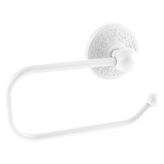 Allied Brass Monte Carlo 8" x 7" Matte White Solid Brass European Style Toilet Tissue Holder