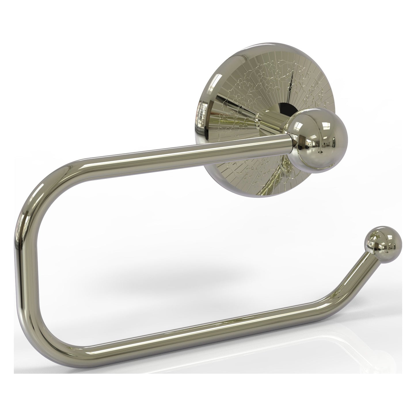 Allied Brass Monte Carlo 8" x 7" Polished Nickel Solid Brass European Style Toilet Tissue Holder