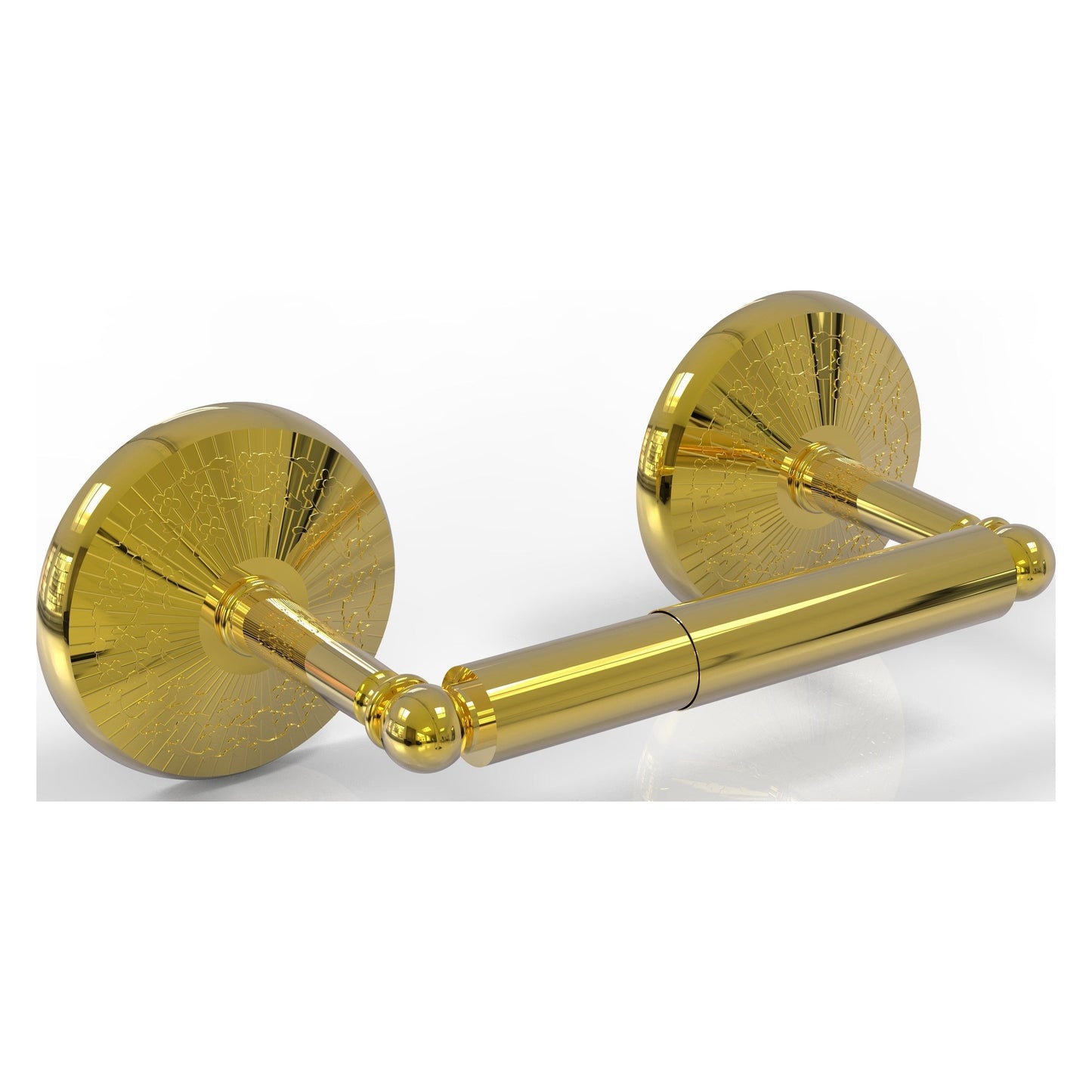 Allied Brass Monte Carlo 8.9" x 5" Polished Brass Solid Brass 2-Post Toilet Tissue Holder