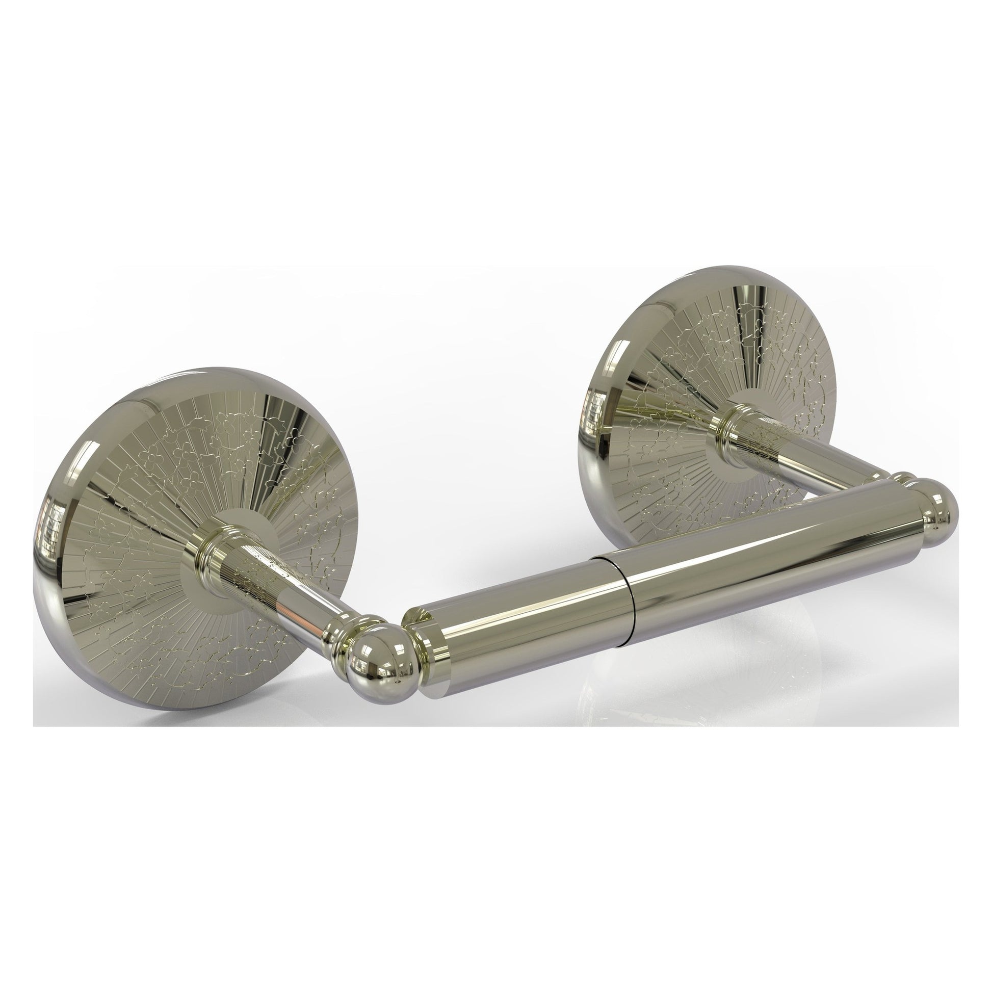 Allied Brass Monte Carlo 8.9" x 5" Polished Nickel Solid Brass 2-Post Toilet Tissue Holder