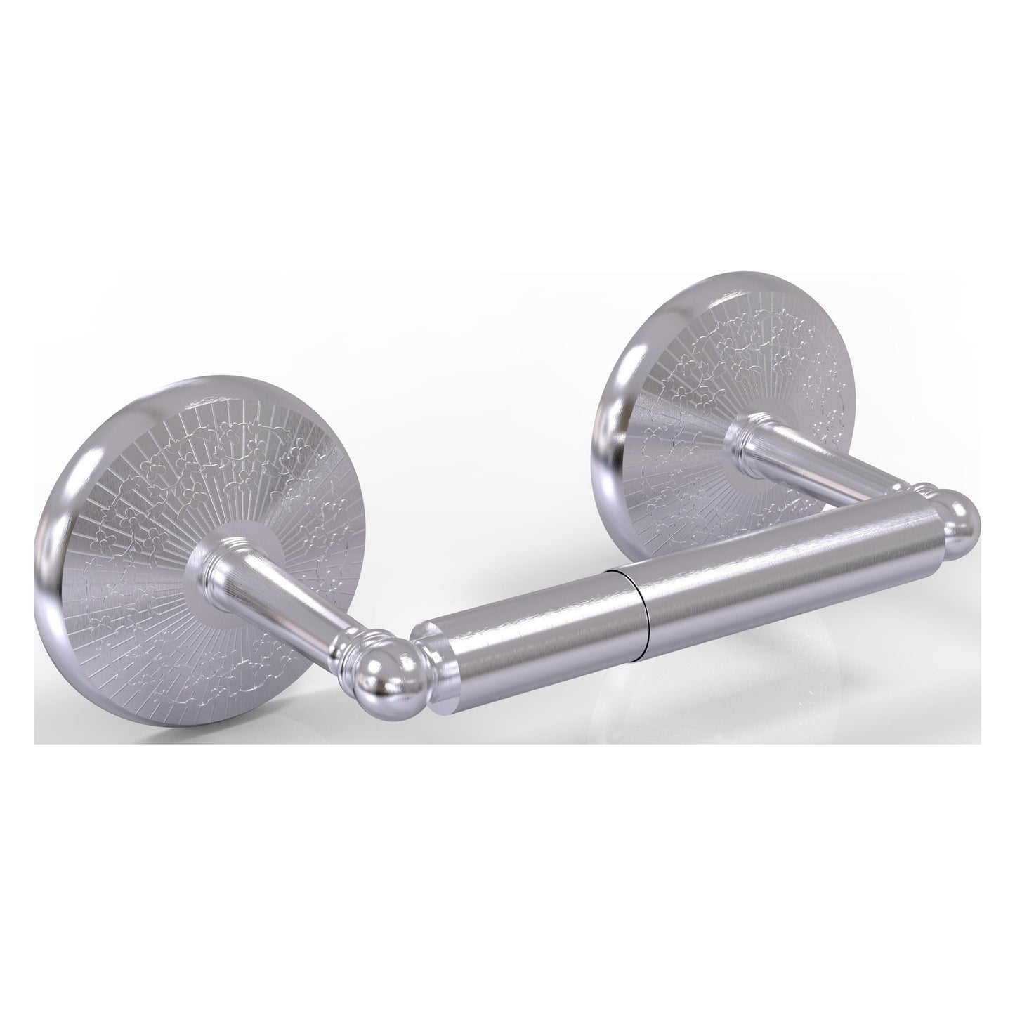 Allied Brass Monte Carlo 8.9" x 5" Satin Chrome Solid Brass 2-Post Toilet Tissue Holder