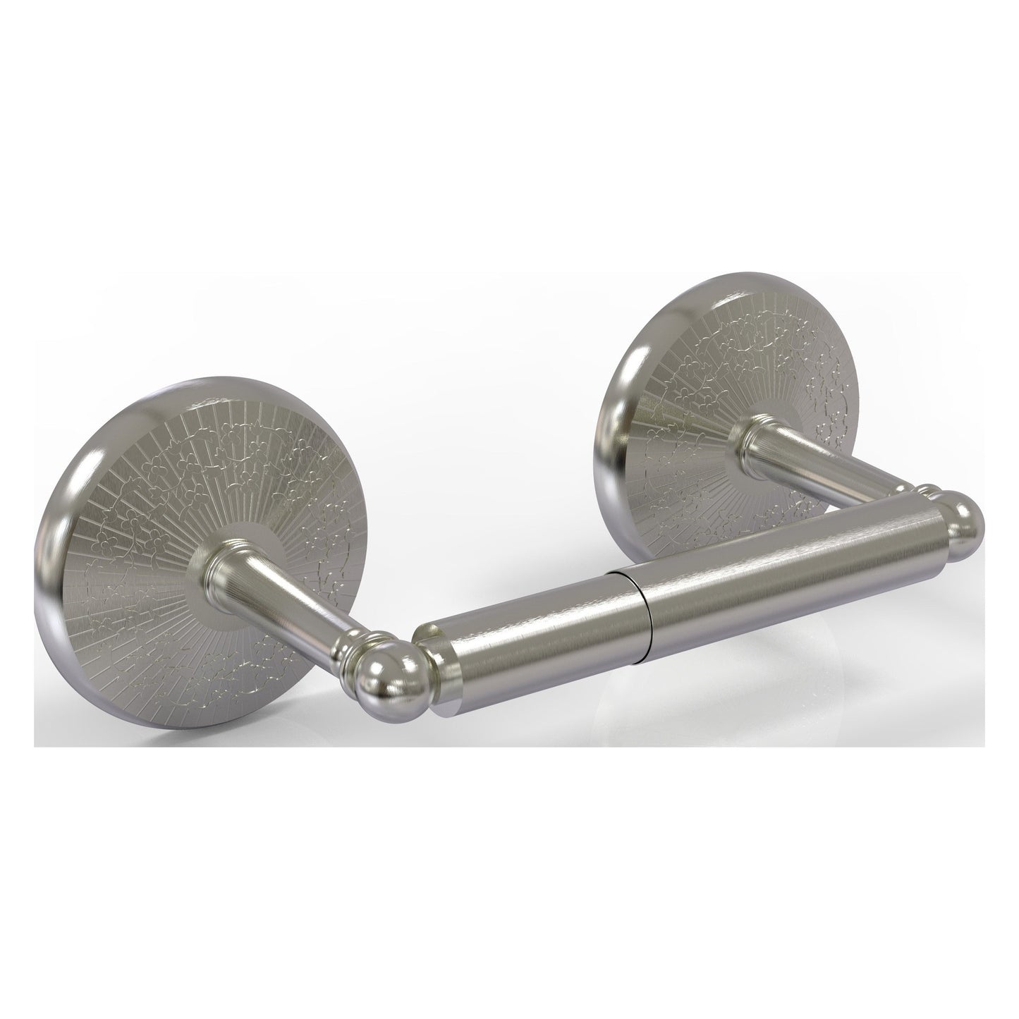 Allied Brass Monte Carlo 8.9" x 5" Satin Nickel Solid Brass 2-Post Toilet Tissue Holder