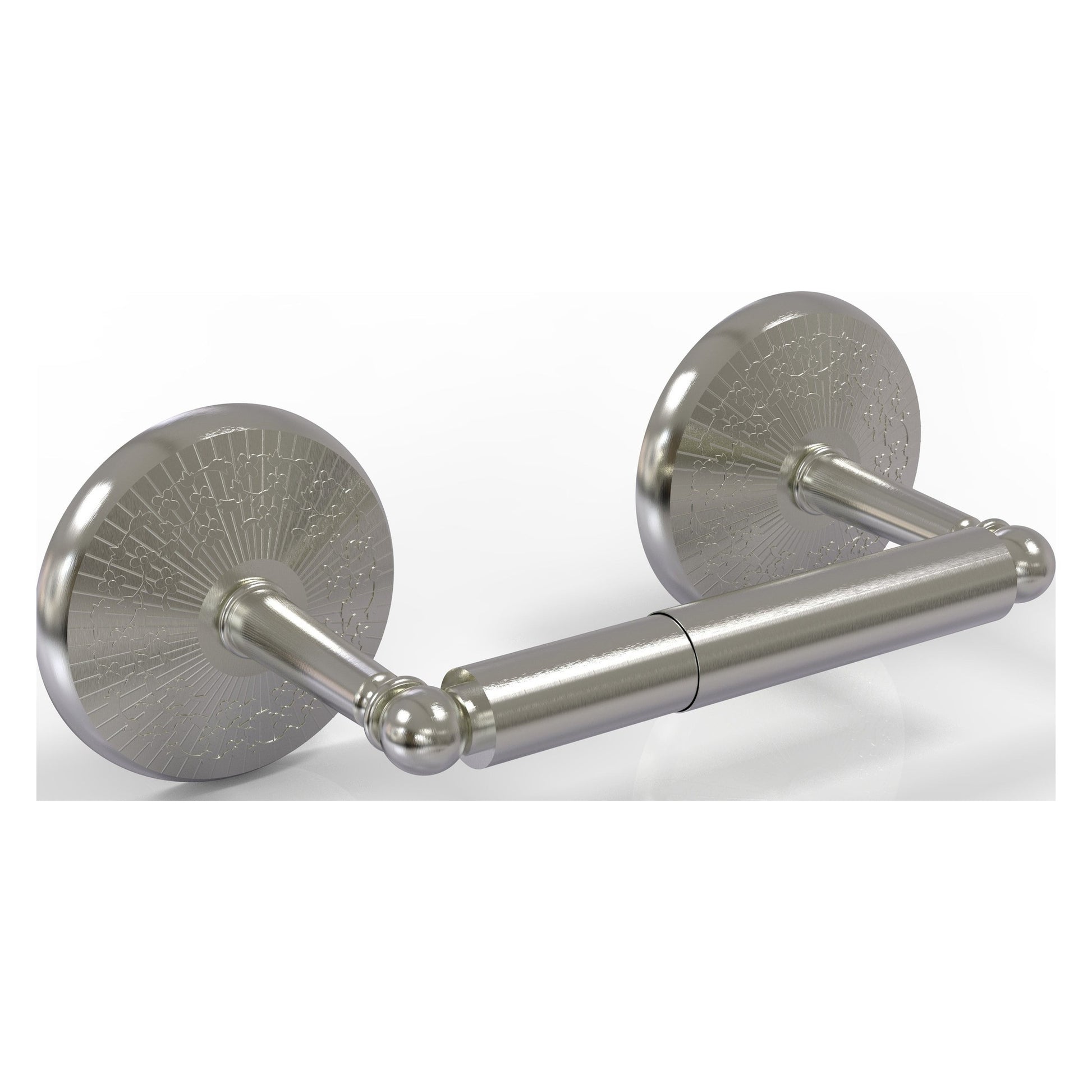 Allied Brass Monte Carlo 8.9" x 5" Satin Nickel Solid Brass 2-Post Toilet Tissue Holder