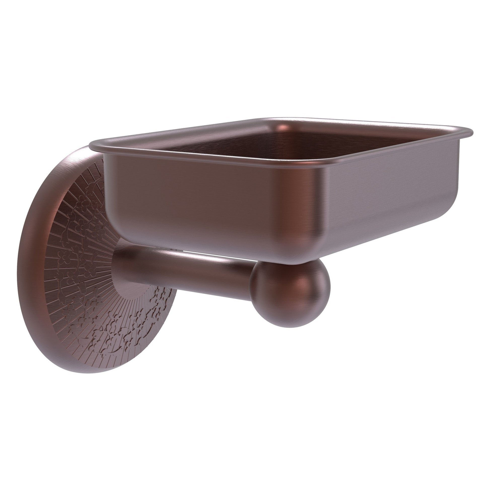 Allied Brass Monte Carlo MC-32 4.5" x 3.5" Antique Copper Solid Brass Wall-Mounted Soap Dish