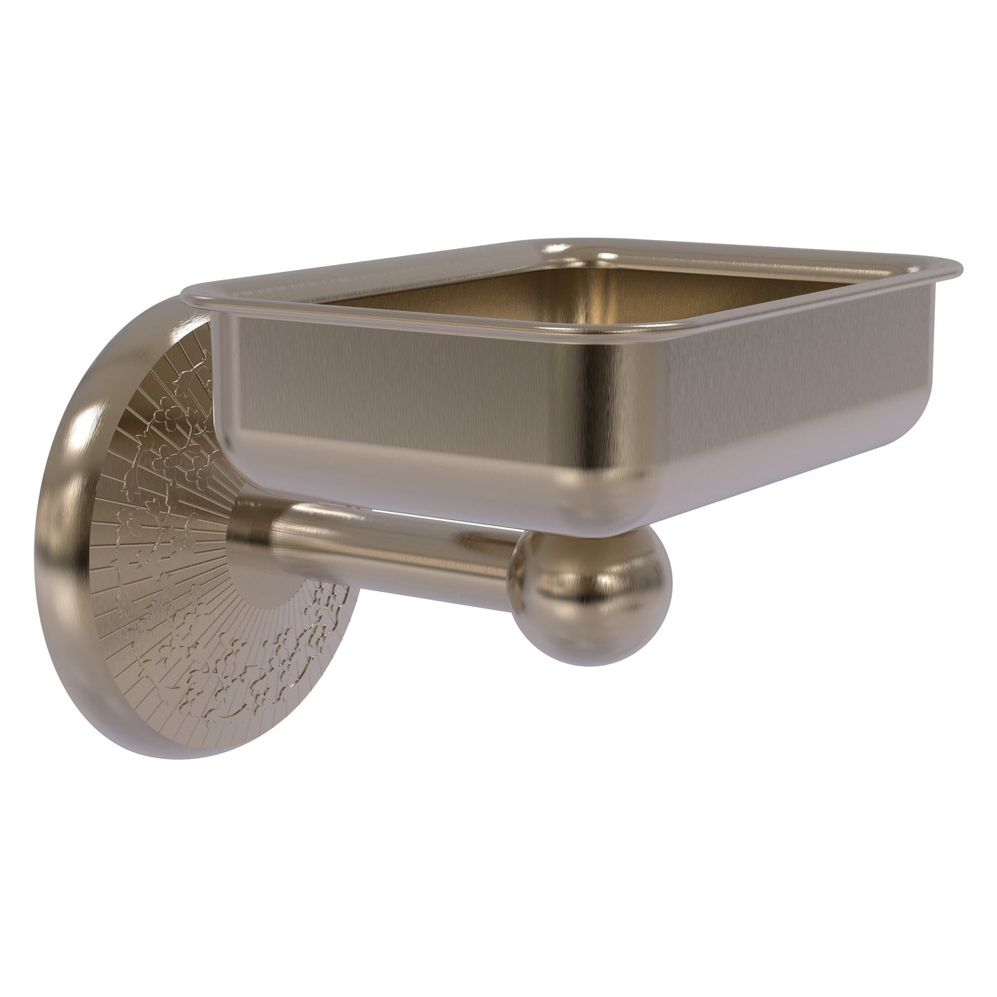 Allied Brass Monte Carlo MC-32 4.5" x 3.5" Antique Pewter Solid Brass Wall-Mounted Soap Dish